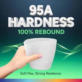 OVERTURE TPU Filament 1.75mm Flexible Roll, 95A Soft 3D Printer Filament, 1kg Spool (2.2 lbs), Fit Most FDM Printer (TPU Purple)