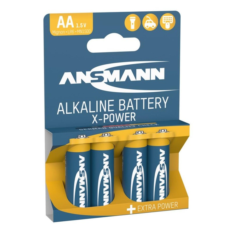 Ansmann 5015663 X-Power Alkaline Battery AA, Pack of 4