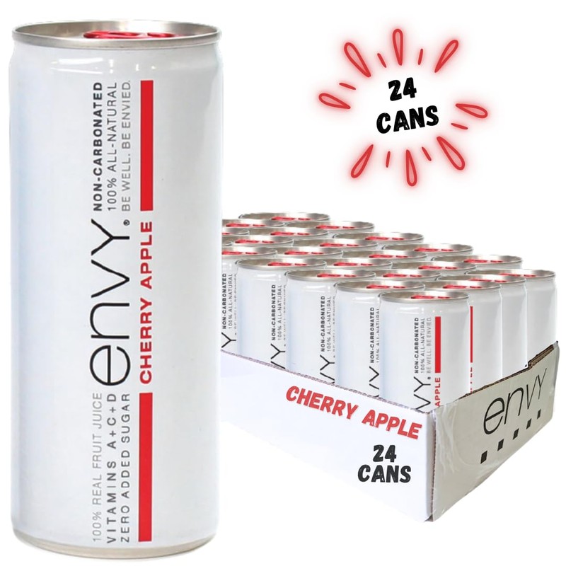 Envy Non-Carbonated 100% Fruit Juice, Cherry Apple 8 oz (Case