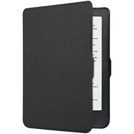 E-Reader Case Suitable for Kobo Clara HD, Book Case with Sleep/Wake Function, Faux Leather Protective Case, Black