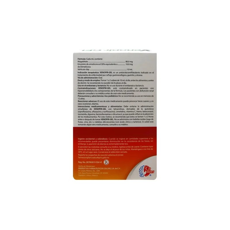 Xenopir - Gel Megaldrato / Dimeticona C/10 Sobres Collins