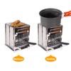 CAMPMAX Large Portable Folding Camping Wood Stove for Outdoor Cooking,