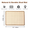 Abuzabu 2PCS Rabbit Scratching Mats, Natural Sisal Bunny Scratch Pad