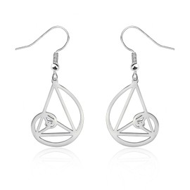 Golden Ratio Earrings, Fibonacci Sequence Earrings for Math Lovers, Geometric Spirals, Jewelry, Graduation, Mathematician, Gift for Women and Girls, stainless steel, No Gemstone