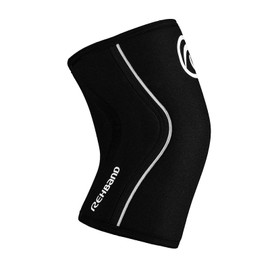 Rehband Power Max Knee Support, 7 mm, SBR / Neoprene, Suitable for Bodybuilding, Powerlifting, Crossfit & Heavy Weightlifting, Colour: Black, Size: XL