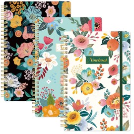 Notebook - 3 Pack A5 Lined Journal Notebooks, 8.3'' x 6'' Spiral Notebook, Journal Notebook with Thick Paper, Classic College Ruled Notebooks for Office, School Supplies