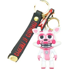 TCB Creations Freddys Mangle Game Five Nights 3D Character Figure Silicone Charm Keychain