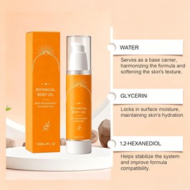 2PC Evora Botanical Body Oil for Crepey Skin with Passionflower Seed Oil, Non-Greasy Body Moisturizer Fast Absorbing For Smooth, Radiant Skin