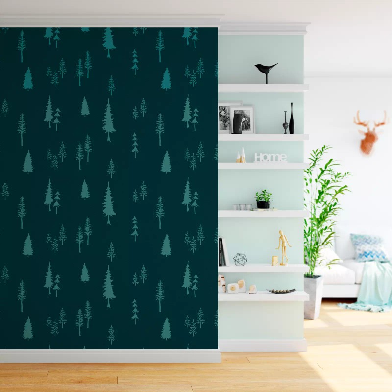 Stencil Revolution Fir Tree Forest Pattern Wall Stencil - Durable