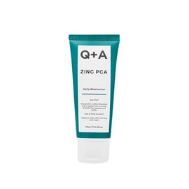 Q+A Zinc PCA Hidratante Diario, con Zinc PCA y Ginseng, diseñado para abordar las preocupaciones de piel grasa, propensa a imperfecciones y mixta sin descuidar la hidratación esencial, 75ml