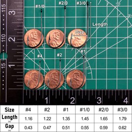 Dr.Fish 50 Pack Straight Shank Worm Hooks, Bass Fishing Hooks Freshwater Inline Baitholder Round Bend, for Texas/Carolina Rigs, Drop Shot #4