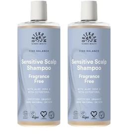 Urtekram Fragrance Free Shampoo – Zertifiziertes Bio-Shampoo Vegan, Parfümfrei für empfindliche Kopfhaut, Aloe Vera & Glycerin, sanfte Reinigung & Feuchtigkeit, 500 ml (2er Pack)