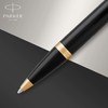 PARKER IM Ballpoint Pen, Black Lacquer with Gold Trim, Medium
