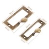 dophee 6-Pack Antique Brass Label Frame Card Holder Drawer Box