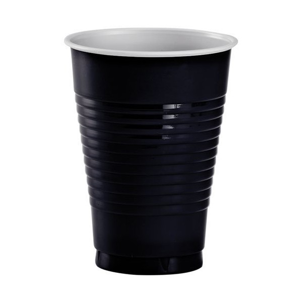 Party Dimensions 20 Count Plastic Cup, 12-Ounce, Black