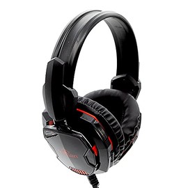 Yeyian Tempest 2000 Biauricular Diadema Negro, Rojo - Auriculares con micrófono (Consola de videojuegos  PCVideojuegos, Biauricular, Diadema, Negro,  