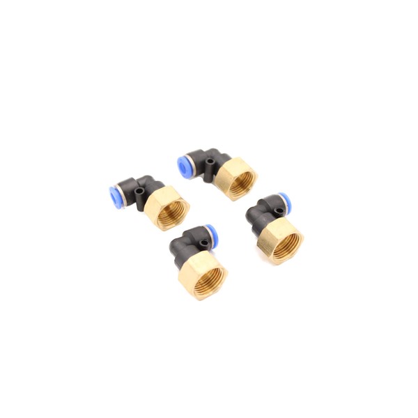 Pneumatic Angled Push-In Fitting 90° with Internal Thread 3/8 Inch