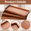 Rtteri 10 Pcs Mango Wooden Serving Platters Rectangular Wood Serving