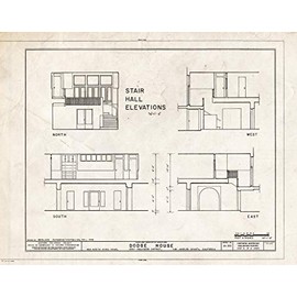 Historic Pictoric : Blueprint HABS Cal,19-LOSAN,27- (Sheet 9 of 9) - Walter Luther Dodge House, 950 North Kings Road, West Hollywood District, Los Angeles, Los Angeles County, CA 14in x 11in