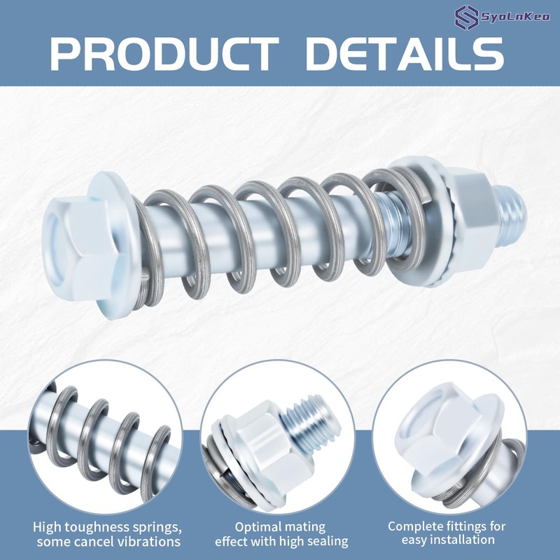 4PCS Premium Exhaust Manifold Fastener Kit – M10x1.5mm High-Temp Flange