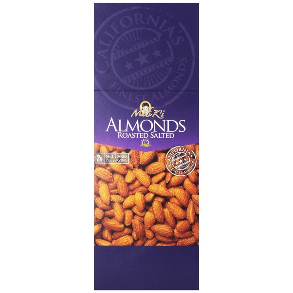 Madi K's Roasted and Salted Almonds, 2-Ounce Bags (Pack of 36)