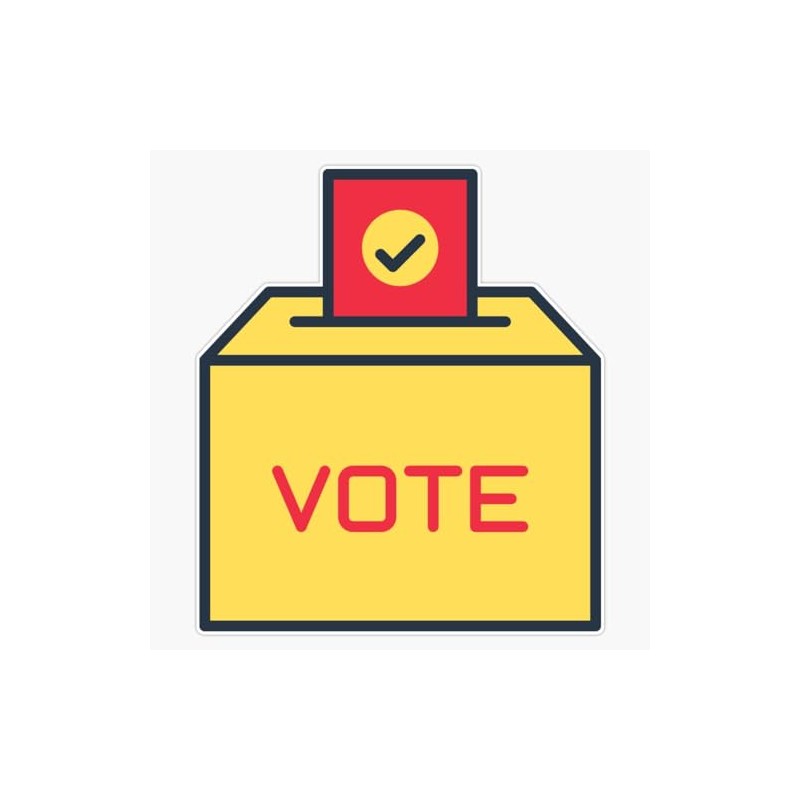 LAD Studio Vote, USA Election Sticker Bumper Sticker Vinyl Decal