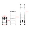 findmall Telescopic Ladder 6.6 Feet with Non-Slip Feet, Maximum Weight