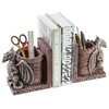 MyGift Resin Decorative Bookends and Pencil Holders with Dragon Guarding