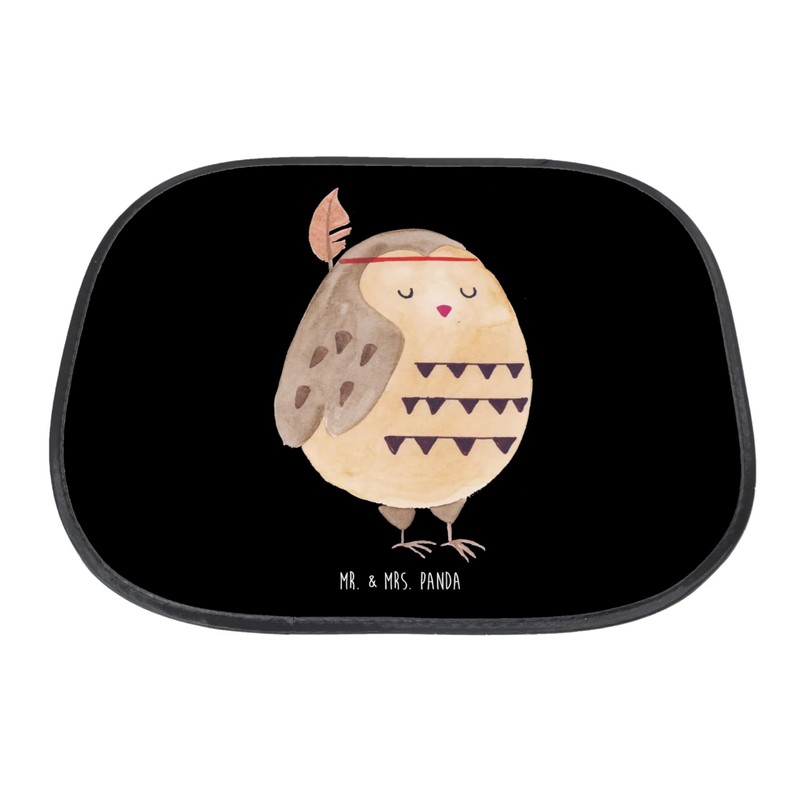 Mr. & Mrs. Panda Car Sun Shade Owl Feather Decoration