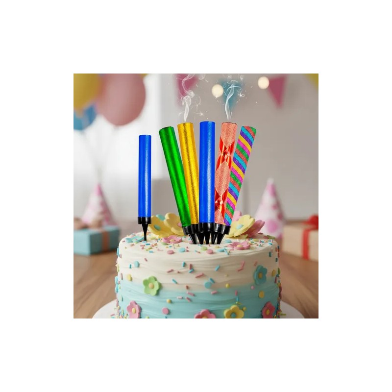 Vela Para Pastel Barata Surtida De 12.5cm Ya Con Tapón