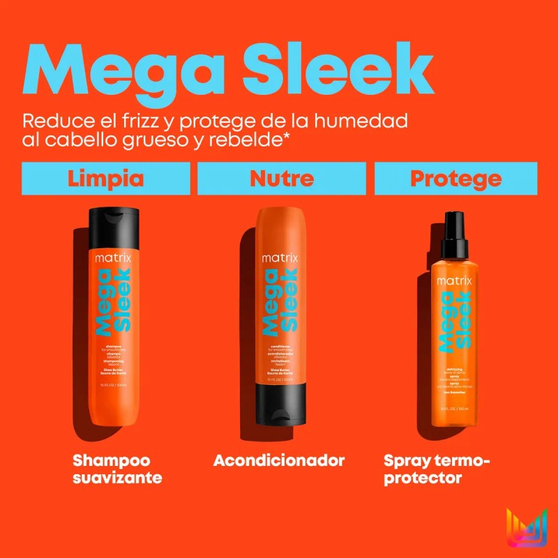 Kit Matrix De Shampoo + Acondicionador Anti-frizz Mega Sleek