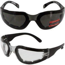 GV GV 2 Motorcycle Riding Glasses Day and Night Smoke Clear Mirrored