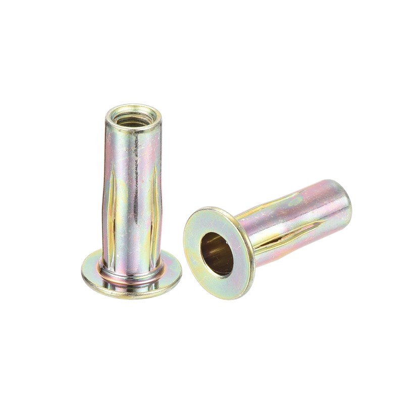 uxcell 50Pcs Multi-Grip Rivet Nut, M5 Flat Head Carbon Steel