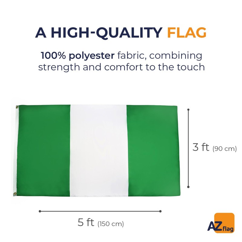 AZ FLAG Nigeria Flag - 3x5 Ft - Light Polyester