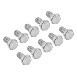 10 Pcs M8 Hex Bolt M8-1.25 x 16mm UNC Hex Head Screw Bolts A2-70(304) Stainless Steel Fully Threaded Hex Tap Bolts，Plain Finish，Fully Threaded (M8 x 16mm)