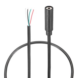 MECCANIXITY 2.5mm Aux Cable Replacement Audio Cable Cord, 0.8ft 4 Pole Female to Bare Wire Audio Cable, Stereo Sound Audio Cable Cord for Earphones, Smart Phones, Speakers,Black 10 Pcs