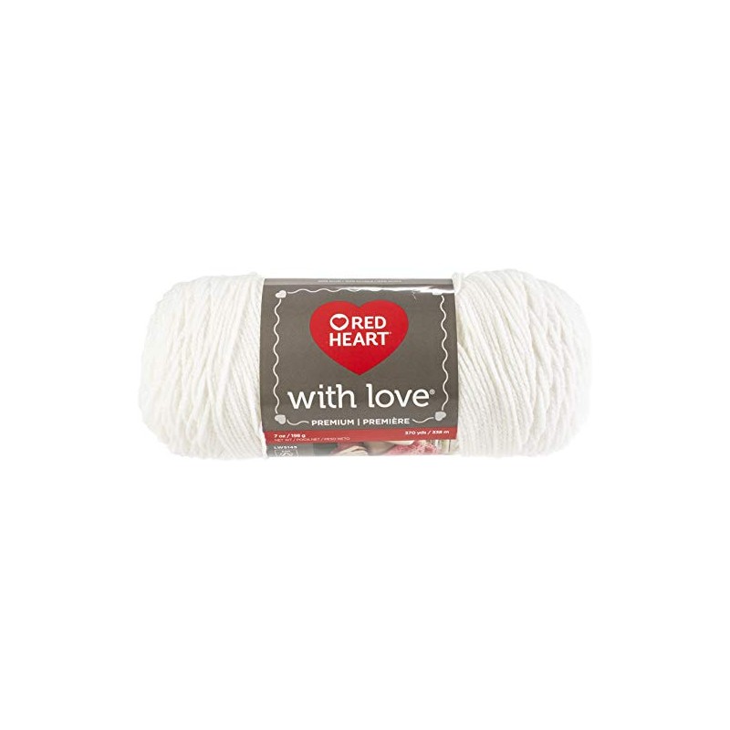 Red Heart Love Yarn-12/Pk-Eggshell, 12/Pk, Eggshell 12 Pack