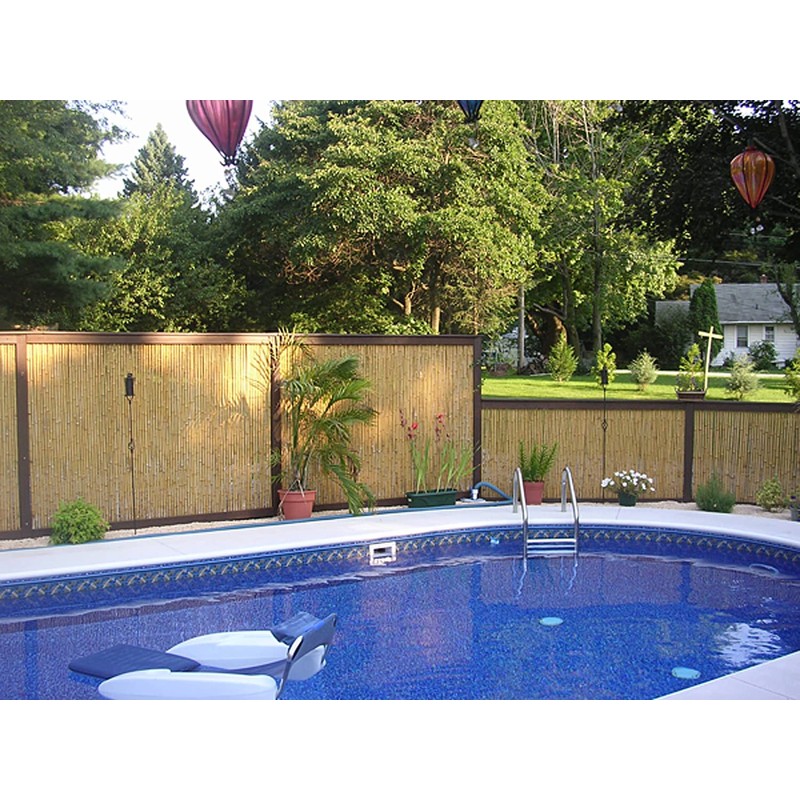 Backyard X-Scapes Natural Bamboo Fencing Decorative Rolled Fence Panel 0.75