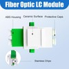 Fibre Optic Junction Box 1x Duplex LC-APC Keystone LWL Surface-Mounted
