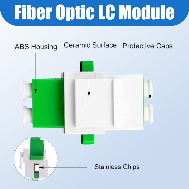 Fibre Optic Junction Box 1x Duplex LC-APC Keystone LWL Surface-Mounted