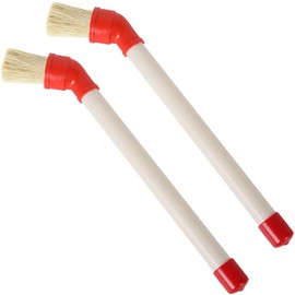 Calvana [2 Pack] Curved Applicator Brush for Tire Mounting Paste - 11" Plastic Handle - 45-Degree Angled Brush for Easy Application of Paste-Style Tire Lubricants