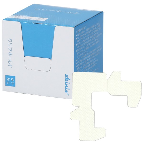skinix YB-P6060 Clear Hold for Nose, 2.4 x 2.4 inches (60 x 60 mm), 100 Sheets, Tape for Nasal Tubes, Transparent, Waterproof