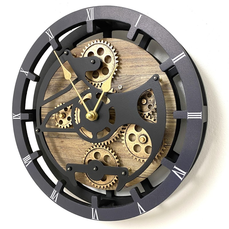 ImprovingLife The Gears Clock Desk Clock 10 inches with Real