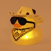 wonuu Car Rubber Duck with Light, Yellow Ducky with Bandana