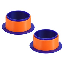 PATIKIL 4 Inch Shrink Wrap Handle, 2Pcs Stretch Wrap Dispenser Stretch Film Dispenser Plastic Hand for 76mm Above Core Furniture Wrapping Moving Packing, Dark Blue