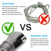 TSUGAMI Synthetic Winch Rope, 1/4'' x 50ft 7700LBS Car String
