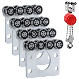 Fuperoo 8Wheel Trolley Assembly Rollers.Bearing Trolley Assembly.The top of The Trolley has Room for Set Screws, Allowing The use of a 1-5/8" high Strut Channel