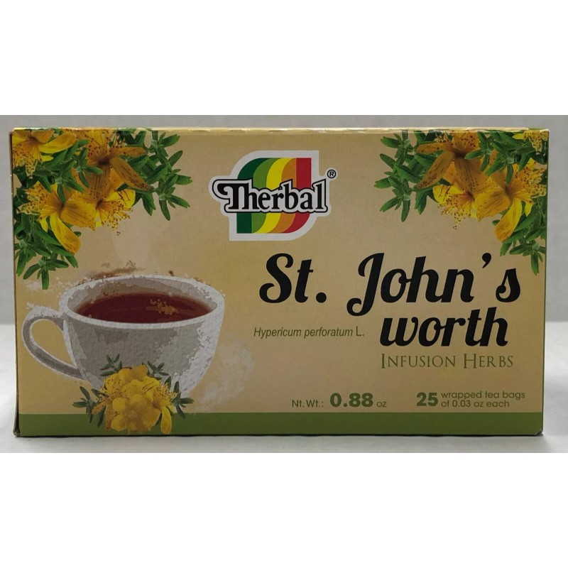 Therbal Te Hierba Tea St. John's Worth infusion herbs 25