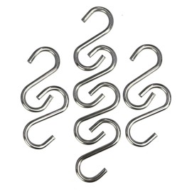 Vafon 200Pcs 1 Inch Stainless Steel S Hook Curtain Hanging Connectors Mini S Shaped Hangers Ornament for DIY Jewelry Chain Hardware Pet Name Tag Lure and Assembly DIY Crafts Doll House Towel Hook Key Ring