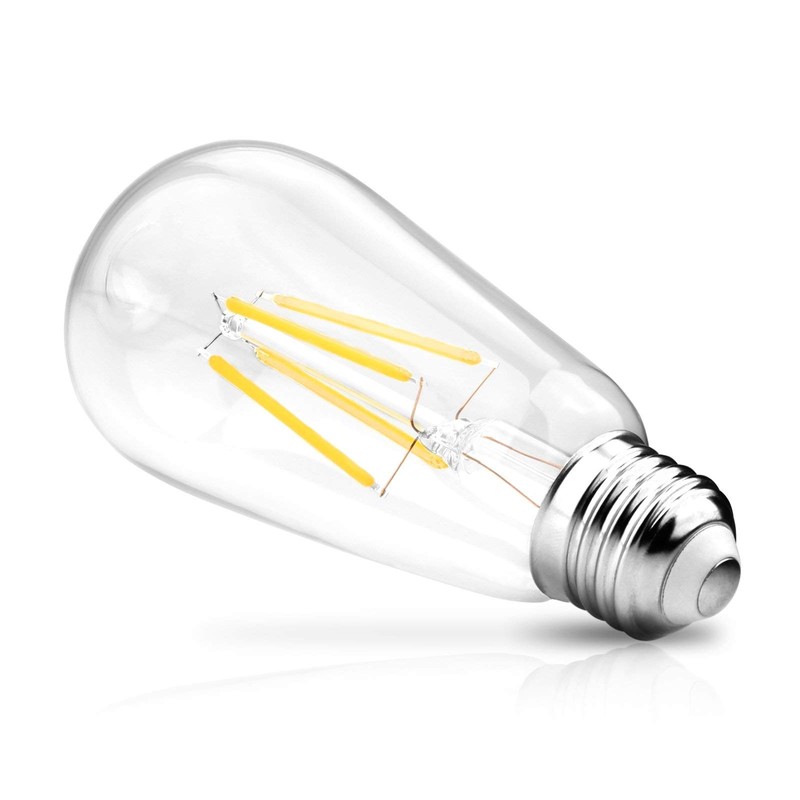 Ascher Vintage LED Edison Bulbs, 6W, Equivalent 60W, Non-Dimmable, High